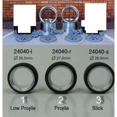 1/24 19" SporTec Mono10 Wheels with Slick Tyres