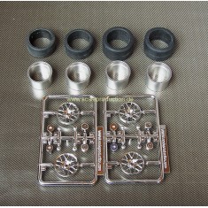 1/24 BBS Porsche P997 GT3R/RSR and BMW Z4 GT3 2012 18" Chrome Wheels Set