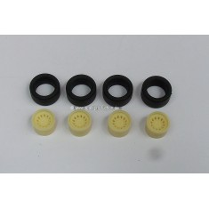1/24 Campagnolo 13" Wheels and Tyres Set (4 Wheels + 4 Tyres)