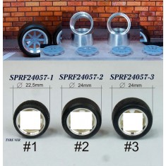 1/24 Minilite 16" Wheels and Tyres Set (4 Wheels + 4 Tyres)