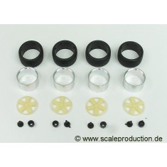 1/24 Porsche Sport Classic 19" Wheel Rings & Inserts Set (4 Wheel Rings + 4 Wheel Inserts)
