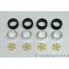1/24 Speedline Corse 19" Wheel Rings and Inserts Set (4 Wheel Rings + 4 Wheel Inserts)
