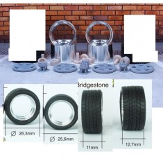 1/24 17" Schnitzer Typ1 Wheels with Bridgestone Tyres
