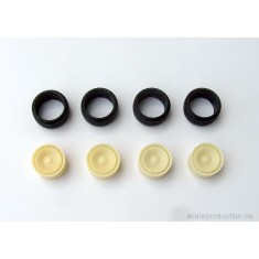 1/24 Zender Turbo 2 15" Wheels and Tyres Set (4 Wheels + 4 Tyres)