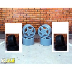 1/24 17" Cup Wheels w/Tread (low profile) Tyres