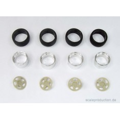 1/24 19" Rotiform TMB Wheel Rings, Inserts & Tyres (4 Wheel Rings+4 Wheel Inserts+4 Tyres)