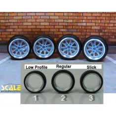 1/24 19" Fifteen 52 Outlaw 001 Wheels #1 w/Low Profile Tread Tyres