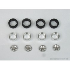 1/24 16" Work TE37V Wheels and Tyres Set (4 Wheels + 4 Tyres)