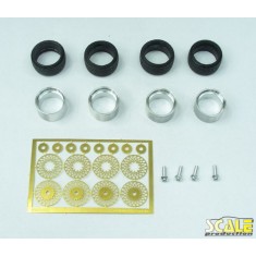 1/24 16" BBS E56 Wheels Set (rings, inserts, hub nuts & tyres)