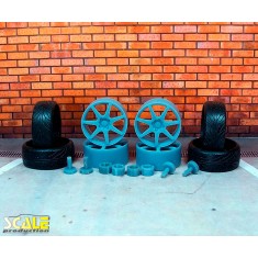 1/24 19" Konig Tantrum Wheels with Nankangw Tyres