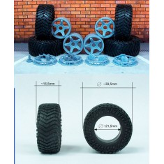 1/24 19" GRID GD04 Wheels with Tyres