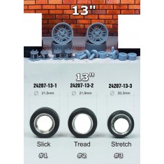 1/24 13" Cromodora CD66 #1 Wheels with Slick Tyres