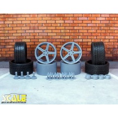 1/24 21" MB Design KV1 Wheels with P Super Trofeo R Tyres