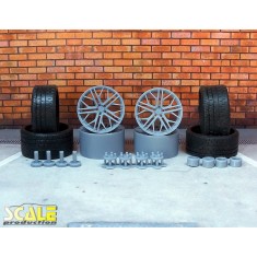 1/24 21" MB Design SF1 Wheels with P Super Trofeo R Tyres