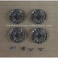 1/24 18" OZ GT3 Wheel Inserts - Black (19.95mm) 4pcs