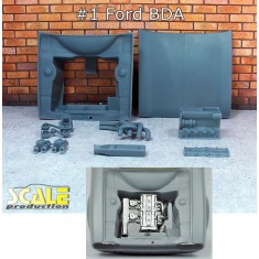 1/24 Ford Escort 1 Engine Bay & Bonnet w/Ford BDA Transkit for Belkits