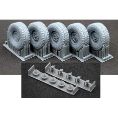 1/35 Modern HMMWV MT/R 12-bolt Sagged Wheel set for Academy/ICM kits
