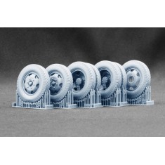 1/24 Opel Blitz Early Type Disc V1 Weighted Wheels for Italeri Kit