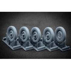 1/35 WWII Kubelwagen Type 82 Sagged Wheel set for Meng/Tamiya kits