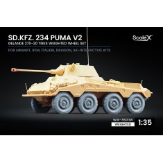 1/35 Sd.Kfz. 234 Puma v2 Weighted Wheel set for AK/Dragon/Italeri/Miniart/RFM kit