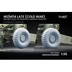 1/35 M1/M114 Late Cold War Ordinary & Weighted Wheels for Bronco/Italeri Kits