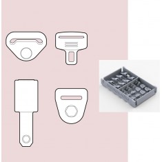 1/24 Road Seatbelt Buckles for 8 Seats (4 front + 4 rear)