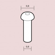 Resin Rivets 0.8 mm (round head, 60pcs)