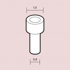 Resin Rivets 1.0 mm (high flat head, 60pcs)
