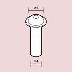 Resin Rivets 0.6 mm (round head + washer) 60pcs
