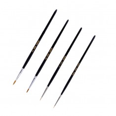 Fine Quality Pure Sable Brush Set (Size 000, 0, 2, 3)
