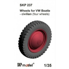 1/35 VW Beetle Wheels Set (Civilian Pattern) for CMK kit (4 wheels)