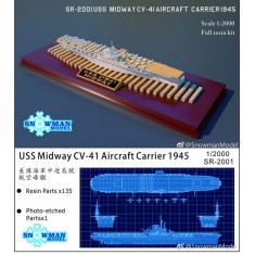 1/2000 USS Midway CVB-41 Aircraft Carrier 1945