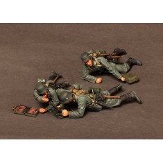 1/35 German 5cm Mortar Granatwerfer 36 Team 1939-42 (3 figures w/mortar)