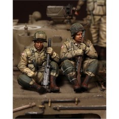 1/35 US Army Airborne Machine Gunner 30 caliber Team for Sherman (2 figures)