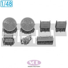 1/48 Leopard 2A7V Detail-up Mesh parts for Tamiya kit