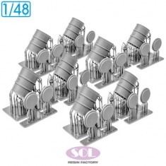 1/48 WWII German 200L Fuel Drums (8pcs)