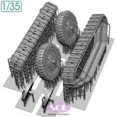 1/35 WWII US M3/M3A1 Weighted Wheels & Tracks with Chains for Andy's Hobby Kit