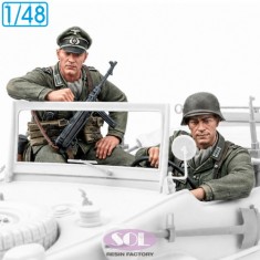1/48 WWII German Schwimmwagen Crew