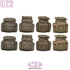 1/72 WWII German M31 Gebirgsjager Rucksacks Early Type (8pcs)