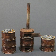 1/35 WWII German Drum Stove Set