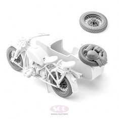 1/16 WWII German R75 with Sidecar Tyres set for Freedom Model kits SOL ...