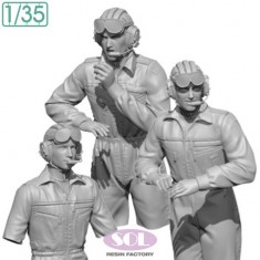1/35 Leopard 2A6 Tank Crew for Trumpeter kit (3 figures)