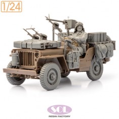 1/24 WWII British SAS 1/4 Ton 4x4 Patrol Car Conversion set for Italeri/Hasegawa kits