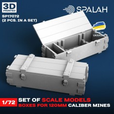 1/72 Boxes for 120mm Caliber Mines (2pcs)