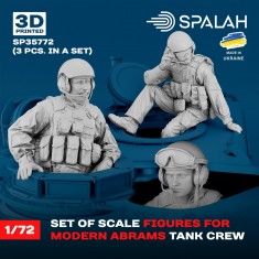 1/72 Modern M1 Abrams Tank Crew (3 Figures)