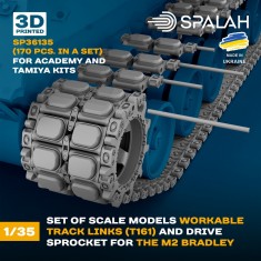 1/35 T161 Workable Track Links with M2 Bradley Sprocket for Academy/Tamiya (170pcs)