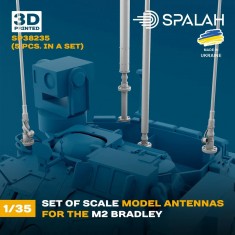 1/35 M2/M3 Bradley Antennas for Kinetic/Tamiya/Academy kit (5pcs, 3D Printed)