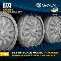 1/35 MT-LB Damaged Road Wheels for Trumpeter kit (12pcs, 3D Printed)