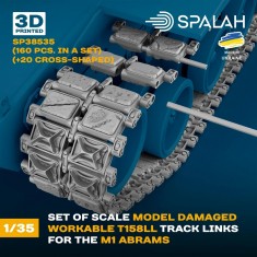 1/35 M1 Abrams T158LL Damaged Workable Tracks for Meng/Tamiya/Academy kit (160 + 20pcs)