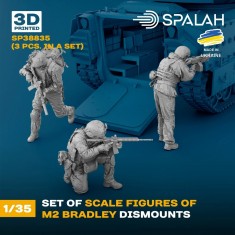 1/35 M2 Bradley Dismounts for Meng/Tamiya/Orochi/Kinetic kit (3 Figures, 3D Printed)